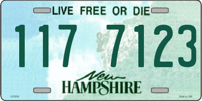 NH license plate 1177123