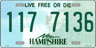 NH license plate 1177136