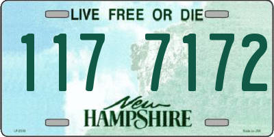 NH license plate 1177172