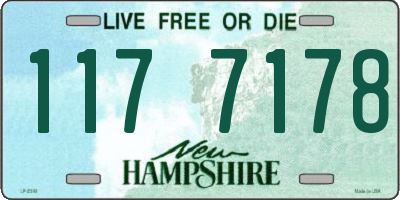 NH license plate 1177178