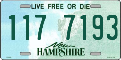 NH license plate 1177193