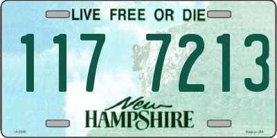 NH license plate 1177213
