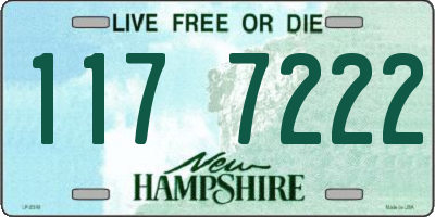 NH license plate 1177222