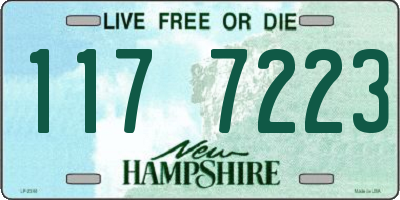 NH license plate 1177223