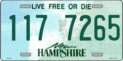 NH license plate 1177265