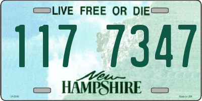 NH license plate 1177347