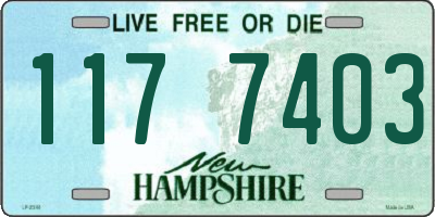 NH license plate 1177403