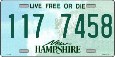 NH license plate 1177458