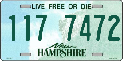 NH license plate 1177472