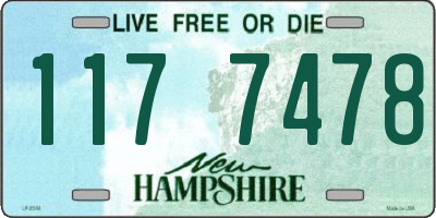NH license plate 1177478