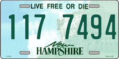 NH license plate 1177494