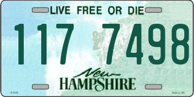 NH license plate 1177498