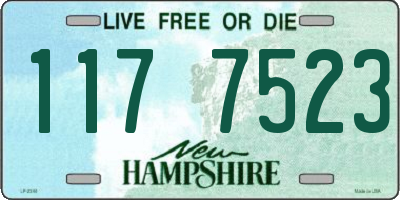 NH license plate 1177523