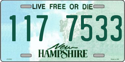 NH license plate 1177533
