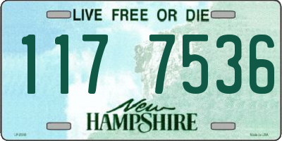 NH license plate 1177536