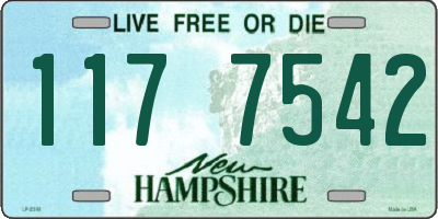 NH license plate 1177542