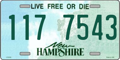 NH license plate 1177543