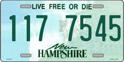 NH license plate 1177545