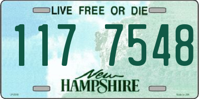 NH license plate 1177548