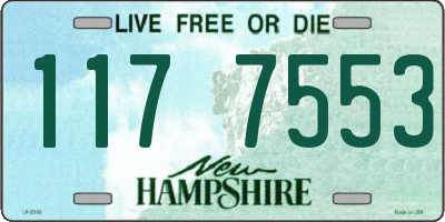 NH license plate 1177553