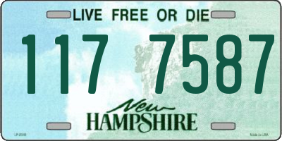 NH license plate 1177587