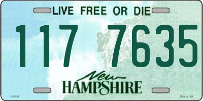 NH license plate 1177635