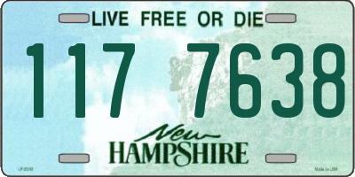 NH license plate 1177638