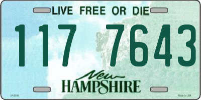 NH license plate 1177643