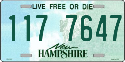 NH license plate 1177647