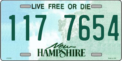 NH license plate 1177654