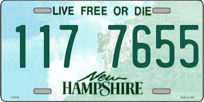 NH license plate 1177655