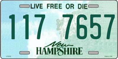 NH license plate 1177657