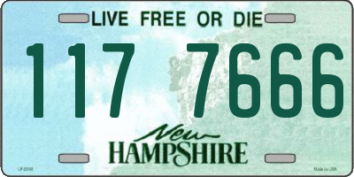 NH license plate 1177666
