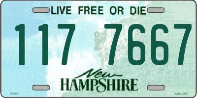 NH license plate 1177667