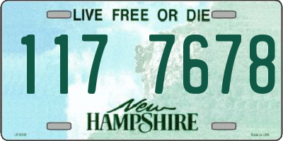 NH license plate 1177678