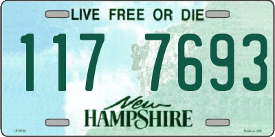 NH license plate 1177693