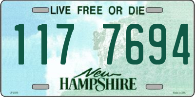 NH license plate 1177694