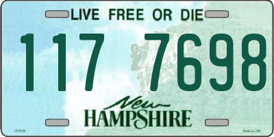 NH license plate 1177698