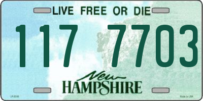 NH license plate 1177703