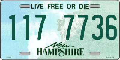NH license plate 1177736