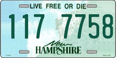 NH license plate 1177758