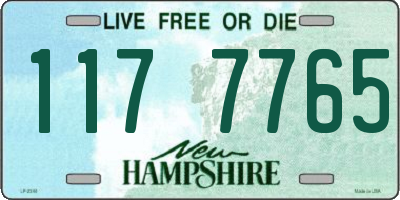 NH license plate 1177765