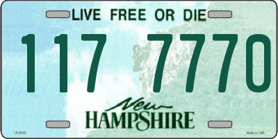NH license plate 1177770