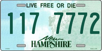 NH license plate 1177772