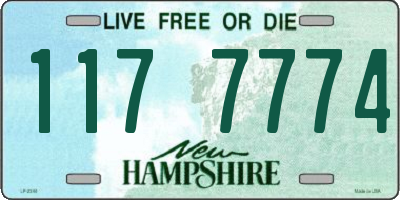 NH license plate 1177774