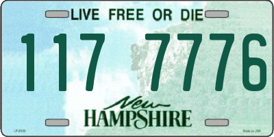 NH license plate 1177776
