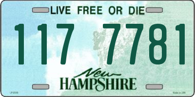 NH license plate 1177781