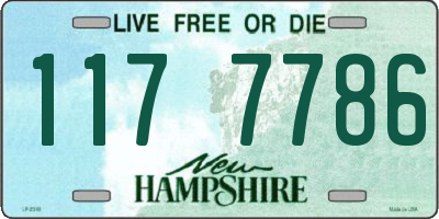 NH license plate 1177786