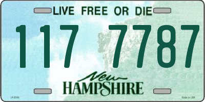 NH license plate 1177787