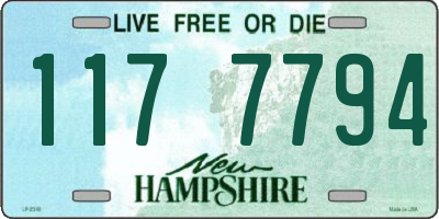 NH license plate 1177794